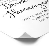 Romantic Wedding Open Bar, dronken shenanigans Poster (Hoek)