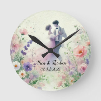 Romantic Wedding pastell Nr.1 Ronde Klok