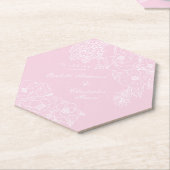 Romantic Wedding Peonies Blush Pink Kartonnen Onderzetters (Schuin)
