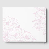 Romantic Wedding Peonies Delicate Blush Pink Gastenboek (Achterkant)