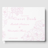 Romantic Wedding Peonies Delicate Blush Pink Gastenboek (Voorkant)