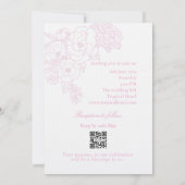Romantic Wedding Peonies Delicate Blush Pink Kaart (Achterkant)