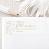 Romantic Wedding Peonies Delicate Ivory Etiket (Insitu)