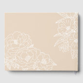 Romantic Wedding Peonies Delicate Ivory Gastenboek (Achterkant)