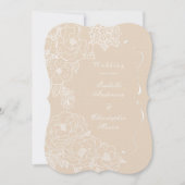 Romantic Wedding Peonies Delicate Ivory Kaart (Voorkant)