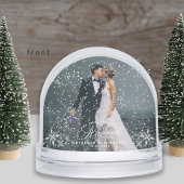 Romantic Wedding Photo First Christmas Snow Globe Sneeuwbol