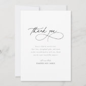 Romantic Wedding Photo Minimalist Thank You Card Bedankkaart (Achterkant)