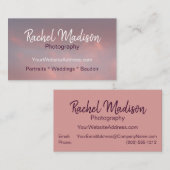 Romantic Wedding Portret Fotografie Visitekaartje (Voorkant / Achterkant)