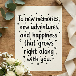 Romantic Wedding Quote Newlywed Bride Groom Kaart