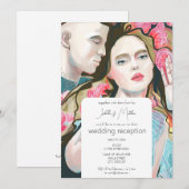 Romantic Wedding Reception Kaart (Voorkant / Achterkant)