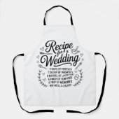 Romantic Wedding Recipe Quote Kitchen – Forever Schort (Voorkant)
