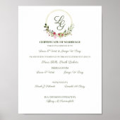 Romantic Wedding Red en Roze Floral Garland Poster (Voorkant)