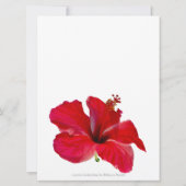 Romantic Wedding Red Hibiscus Kaart (Achterkant)