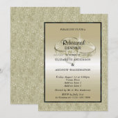 Romantic Wedding Rings, Gold Glitter Kaart (Voorkant / Achterkant)