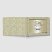 Romantic Wedding Rings, Gold Glitter Wedding Gastenboek (Volledig)