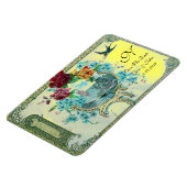 Romantic Wedding, Rozen Floral Save Date Yellow Magneet (Linkerzijde)