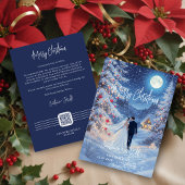 Romantic Wedding Scene Toward Christmas Cabin Save The Date