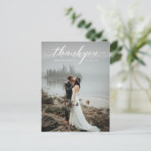 Romantic Wedding Script Dank u Briefkaart (Staand voorkant)