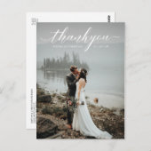Romantic Wedding Script Dank u Briefkaart (Voorkant / Achterkant)