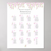 Romantic Wedding Seating Chart - Tables | POSTER (Voorkant)