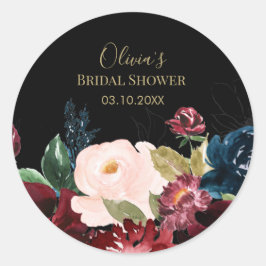 Romantic Wedding Shower Favor Stickers