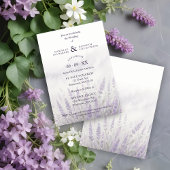Romantic Wedding Spring Lavender Field Landscape Kaart