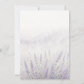 Romantic Wedding Spring Lavender Field Landscape Kaart (Achterkant)