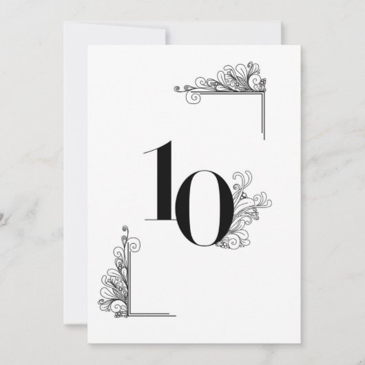 Romantic Wedding table number card Kaart (Voorkant)