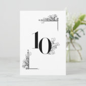 Romantic Wedding table number card Kaart (Staand voorkant)