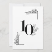 Romantic Wedding table number card Kaart (Achterkant)
