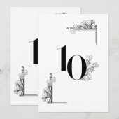 Romantic Wedding table number card Kaart (Voorkant / Achterkant)