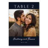 Romantic Wedding Table Sign Kaart (Achterkant)