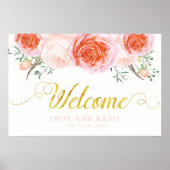 Romantic Wedding Welcome Sign Poster (Voorkant)