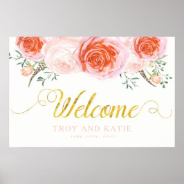 Romantic Wedding Welcome Sign Poster