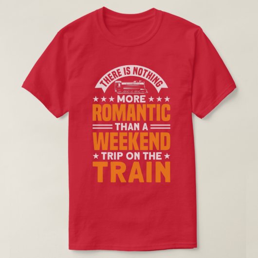 Romantic Weekend Trip on Train L T-shirt (Design voorkant)