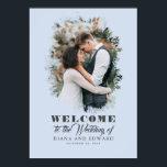 Romantic Welkomstteken voor bruiloft rond Romantic Poster<br><div class="desc">Fotobruiloft welkom poster.</div>