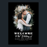 Romantic Welkomstteken voor bruiloft rond Romantic Poster<br><div class="desc">Fotobruiloft welkom poster.</div>