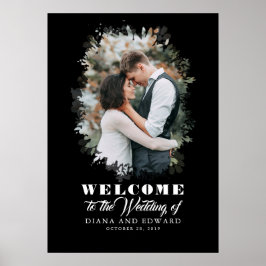 Romantic Welkomstteken voor bruiloft rond Romantic Poster