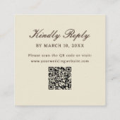 Romantic Western Monogram Wedding QR Code Informatiekaartje (Achterkant)