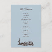 Romantic Western Ranch Wedding Timeline Informatiekaartje (Voorkant)
