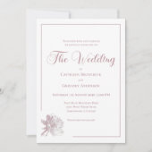 Romantic White Blush Pink Floral Wedding Kaart (Voorkant)
