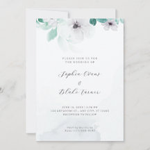 Romantic White en Green Floral White Wedding