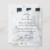 Romantic White Floral Wedding Invitation Kaart (Voorkant)