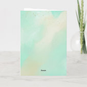 Romantic White Flowers Mint Waterverf Design Bedankkaart (Achterkant)