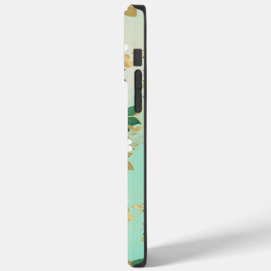 Romantic White Flowers Mint Waterverf Design Case-Mate iPhone Case (Achterkant / Links)