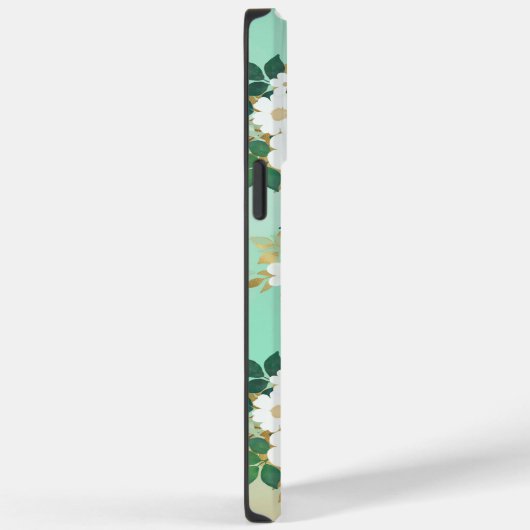 Romantic White Flowers Mint Waterverf Design Case-Mate iPhone Case (Achterkant / Rechts)