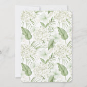 Romantic White Hydrangea Flowers Beach Wedding Kaart (Achterkant)