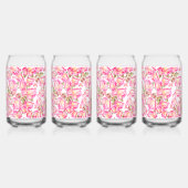Romantic white pink yellow summer rose floral blikvorm glas (Links)