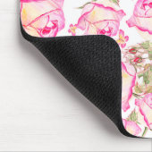 Romantic white pink yellow summer rose floral muismat (Hoek)