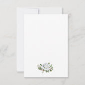 Romantic White Rose Editable Wedding Dank je Bedankkaart (Achterkant)